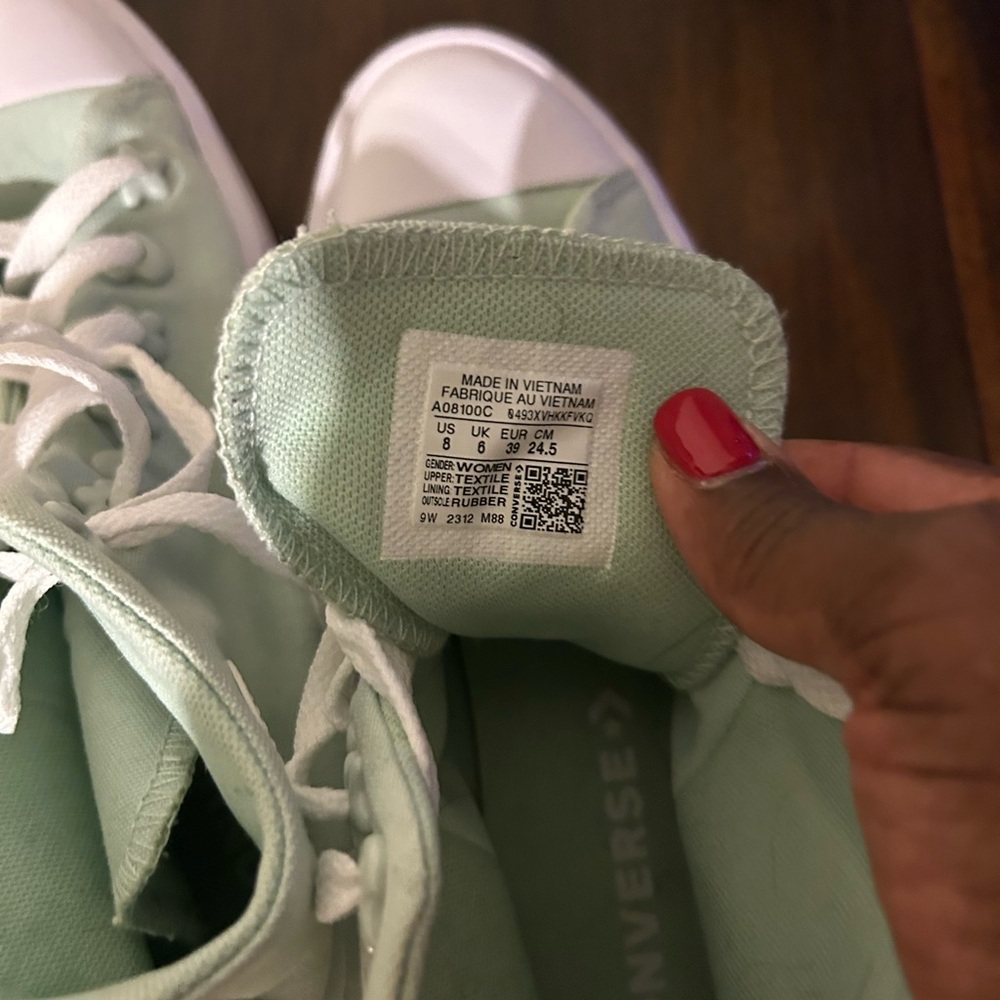 Converse Light Green High-Top Sneakers - Picture 4 of 4